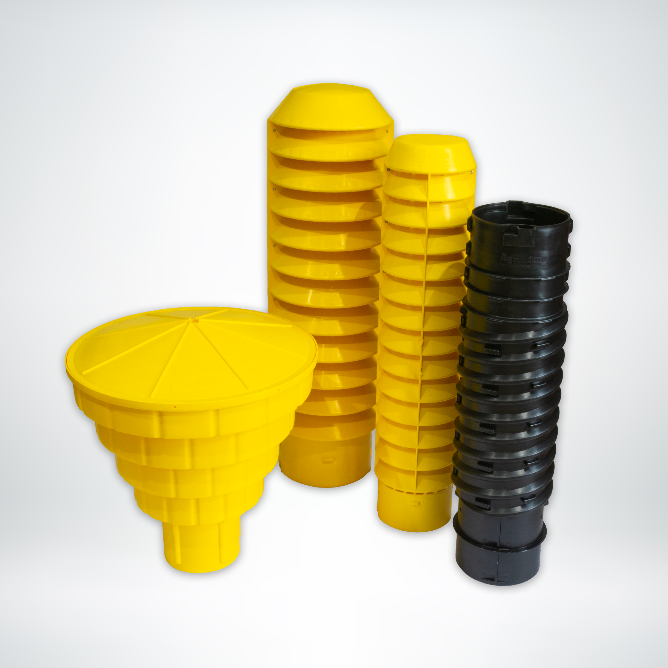 Drainage Fittings in yellow and black