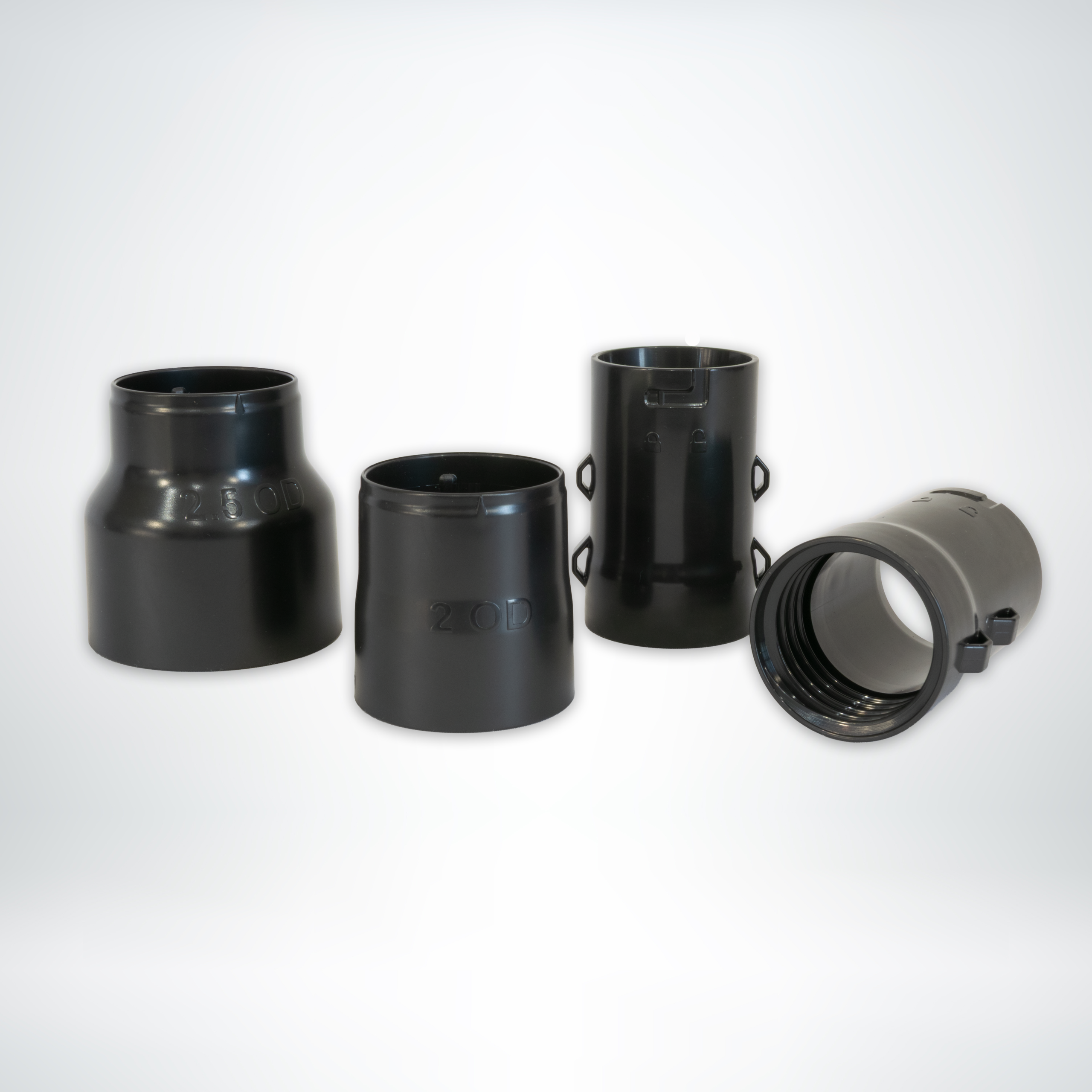 Black Vacuum Hose Adapters